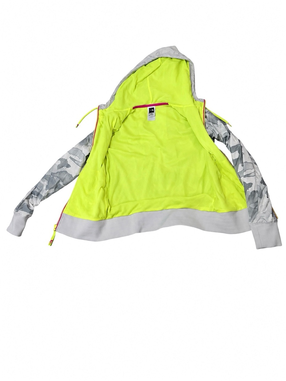 The North Face Women's Grey Camo Hooded All Weather Rain Cyclone Zip Jacket - Picture 5 of 7
